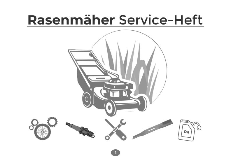 Rasenmäher Service- und Scheckheft - Inhaltsseite 1 -