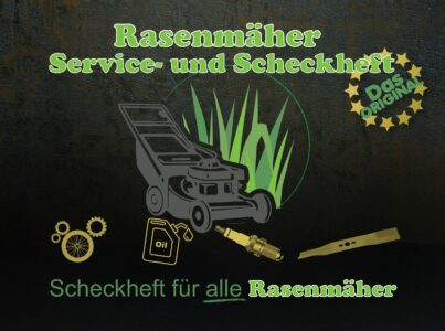 Rasenmäher Service- und Scheckheft - Vorderseite