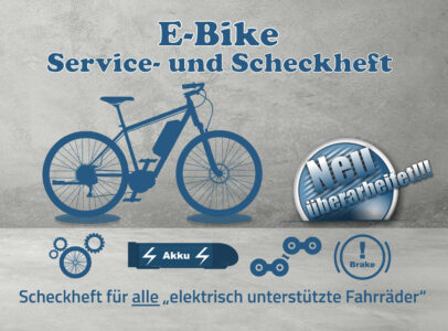 Neues E-Bike Service- und Scheckheft - Vorderseite