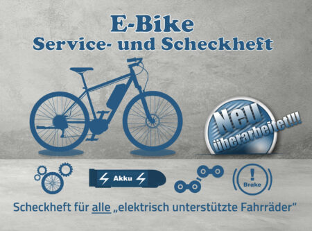 Neues E-Bike Service- und Scheckheft - Vorderseite